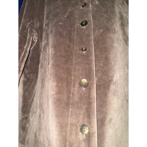 J Jill Velvet Cardigan Women's Medium PETITE Button Up Librarian Academia Soft - Picture 4 of 6